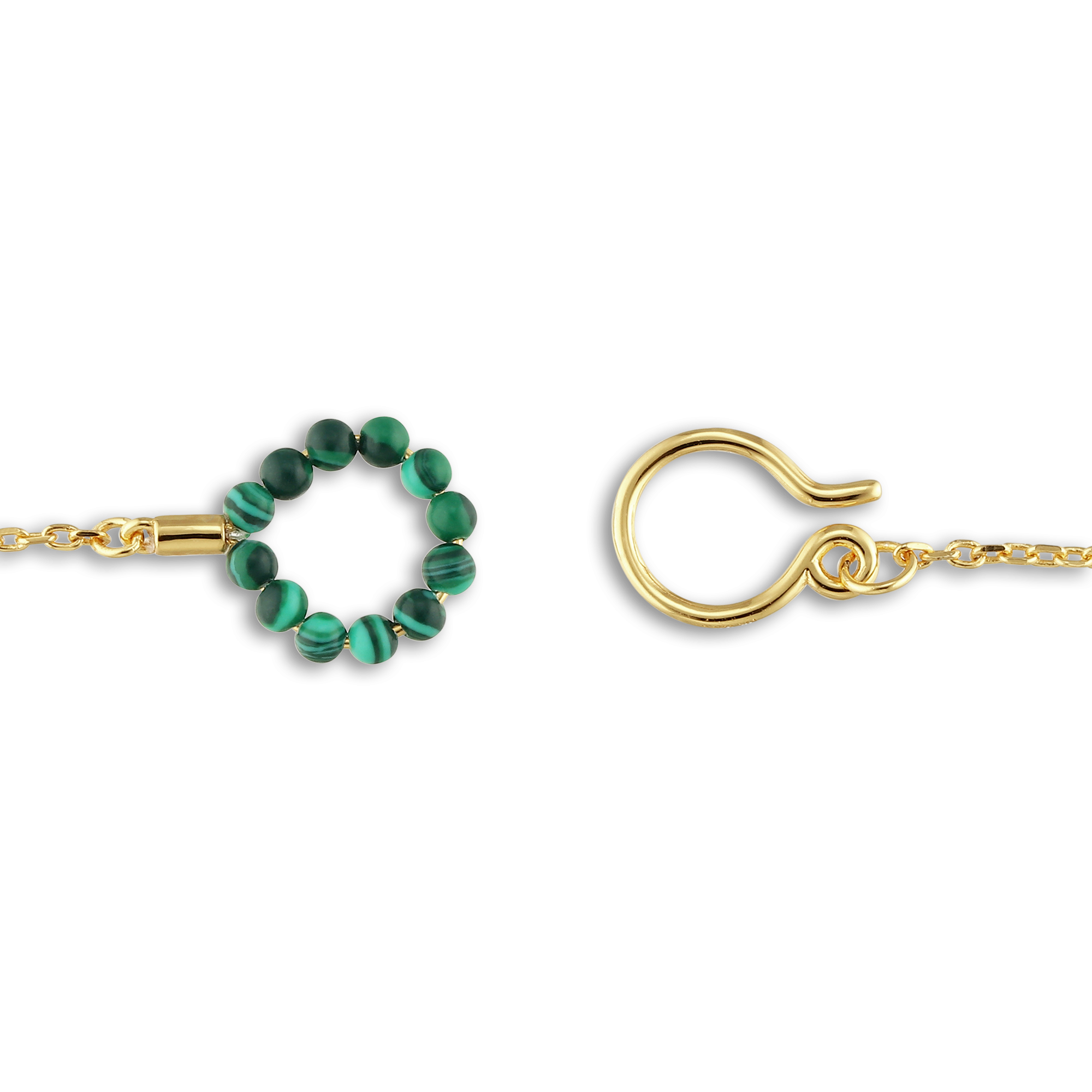 Bermuda Malachite Lock halskæde - guld